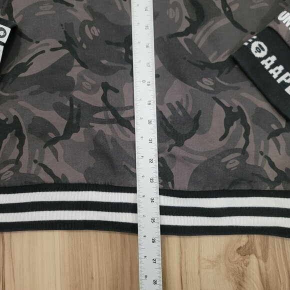 Aape by Bathing Ape Button Snap Varsity Jacket Multi Camo Size XL - Picture 11 of 12